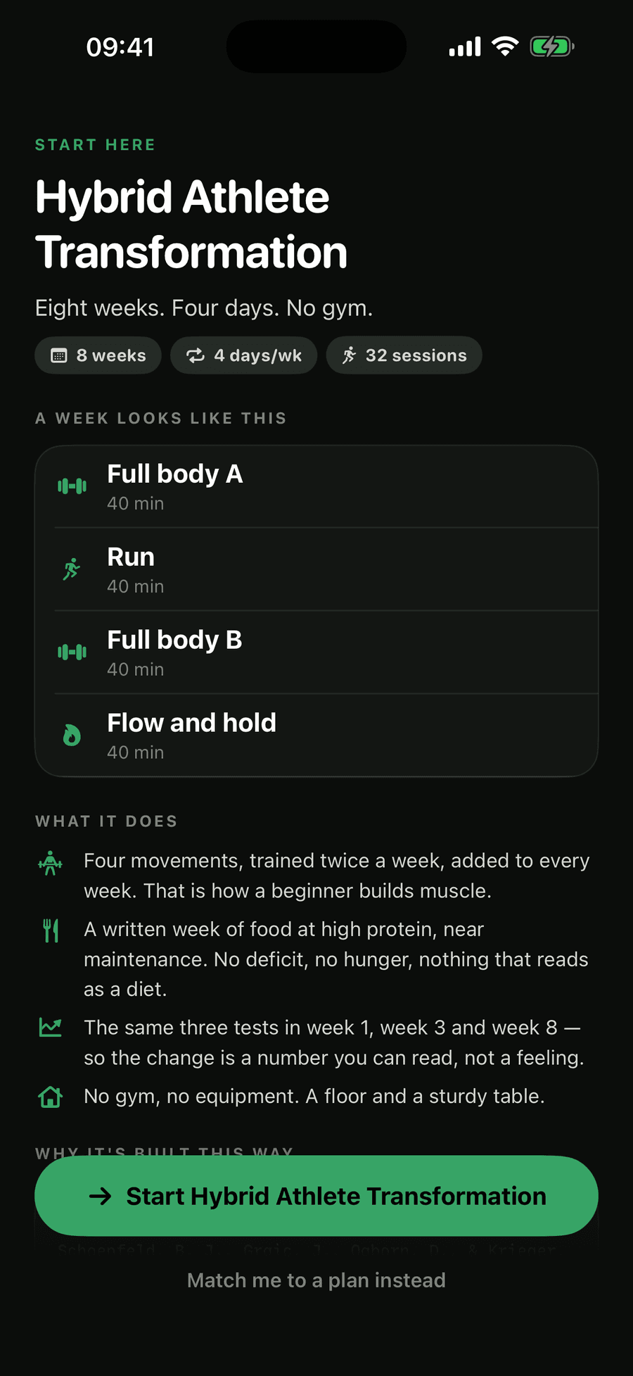 Hybrid Athlete: Training Plans — Start on the signature program