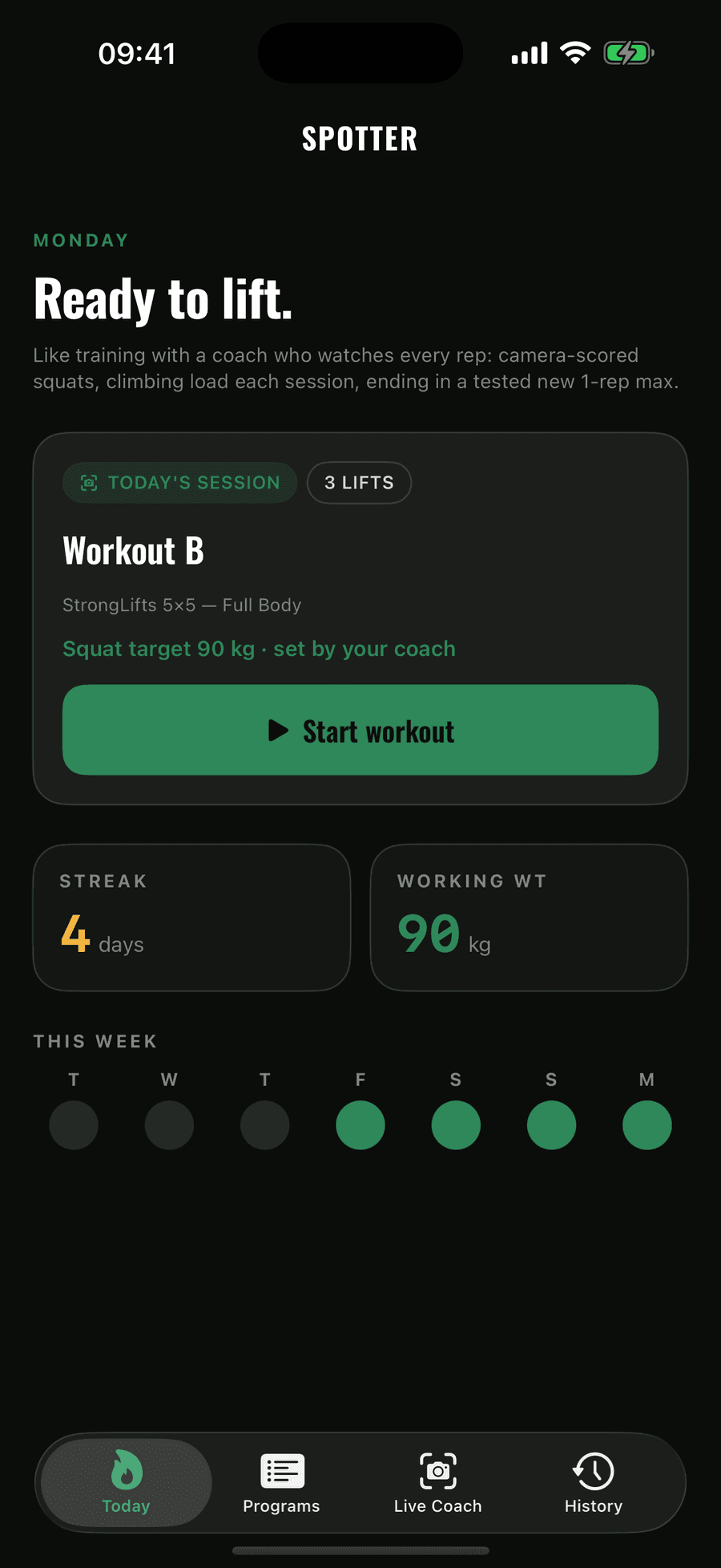 Spotter — Ready to lift