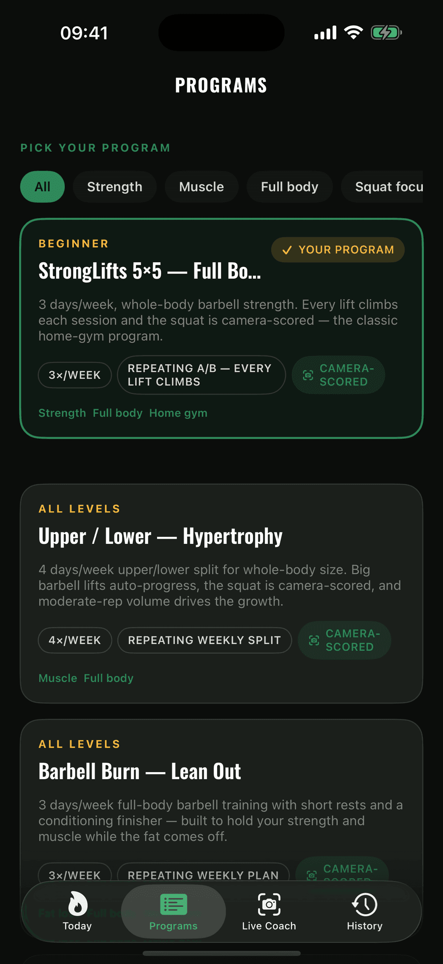 Spotter — Programs
